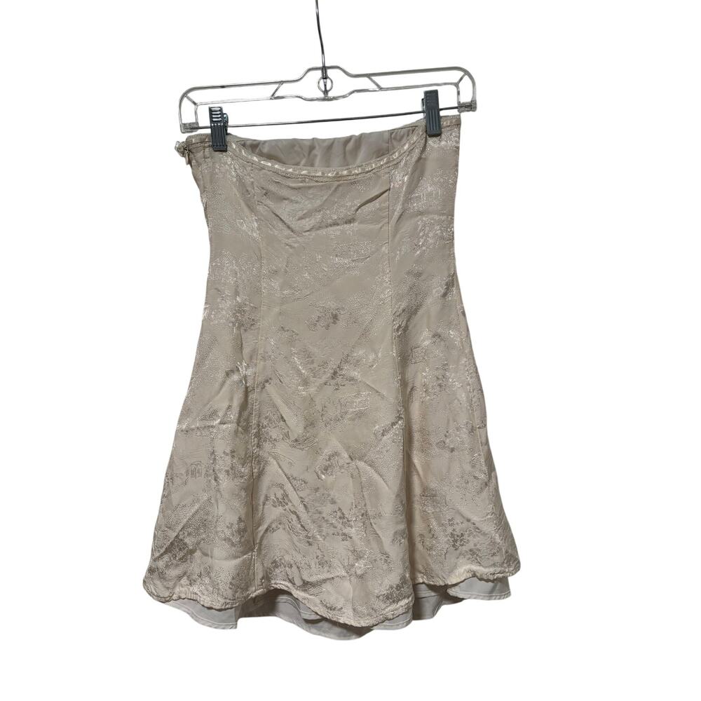 Skyte Moon Strapless Ivory Brocade Dress S - Picture 6 of 8